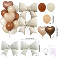 Set Balon Foil Aluminium Bentuk Hati Matte Grosir untuk Dekorasi Pesta Ulang Tahun, Baby Shower, dan Acara Pernikahan
