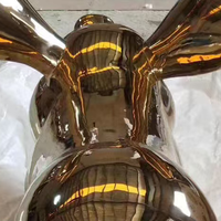 Estatuas Modernas de Cerdos Voladores Abstractos de Estilo Antiguo y Esculturas de Globos de Acero Inoxidable Dorado, Arte 3D Hecho a Mano con Temática de Ángeles Personalizado