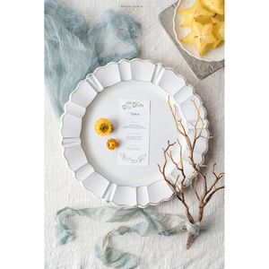 Nuevo diseño de <span class=keywords><strong>restaurante</strong></span> y decoración de bodas platos de cargador de plato de lujo <span class=keywords><strong>en</strong></span> blanco y negro para decoración del hoga - Product Image 2