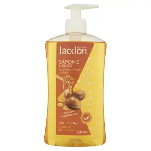 100% MADE IN ITALY JACKLON LIQUID SOAP ARGAN OIL & HONEY 500 ML