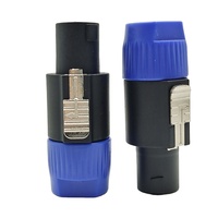 Connecteur Speakon 4 broches NL4FC mâle, prise audio 4 broches, bleu, 4 pôles, connecteur Speakon NL4 FC