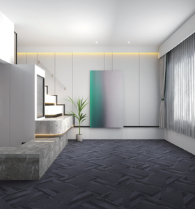 Dalles de moquette modernes et élégantes 50*50 en PVC, ignifuges, fabriquées à la machine avec du sisal, lavables pour la maison, le bureau, le hall d'hôtel, le salon, les voyages - Product Image 2