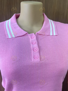 Conjunto de Falda para Mujer Personalizado de Verano 2025 Atuendo de Tenis a la Moda con Falda Plisada a Rayas y Polo de Dos Piezas para Mujer - Product Image 5