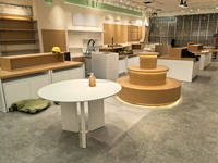 Meubles de magasin de détail en bois écologiques modernes, comptoir de caisse, armoire de rangement, bureau de caissier pour le paiement des clients