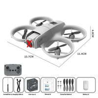 Drone RC 6 canaux 2.4Ghz prêt à l'emploi, anti-choc en EVA, pour débutants, retour automatique, HD 1080P, gris, 30-50cm, vente chaude