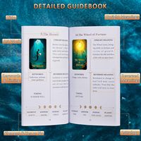 Cartes de tarot personnalisables en papier avec feuille d'aluminium bleue, coins biseautés, vente en gros, estampage à chaud, impression couleur, PET, imperméables, pour la famille