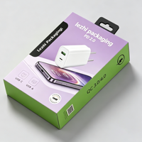 Boîte de chargeur de câble de données en carton rigide imprimée sur mesure, finition mate avec avantage UV pour l'électronique grand public et l'emballage cadeau