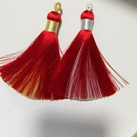Sjzmm échantillon gratuit 8cm grands glands de soie frange glands de fil de soie multicolores pour la fabrication de bijoux