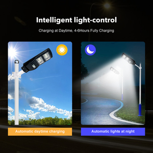 Lampu keamanan sensor gerak untuk taman lampu jalan sel surya IP65 untuk lampu jalan 60w 120w 180w Panel surya - Product Image 4