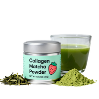 Thé vert matcha de qualité cérémonielle à étiquette privée personnalisée, poudre de thé vert matcha biologique 30g/boîte, collagène matcha