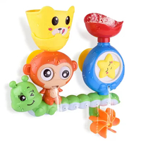 Offres Spéciales belle singe tournant baignoire arroseur rotatif eau bébé bambin dessin animé jouets nouveau-né bébé jouets de bain
