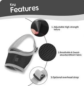 Bozal de malla suave ajustable para perros, bozales de seguridad para mascotas transpirables antimordeduras y ladridos con decoración de remaches - Product Image 6