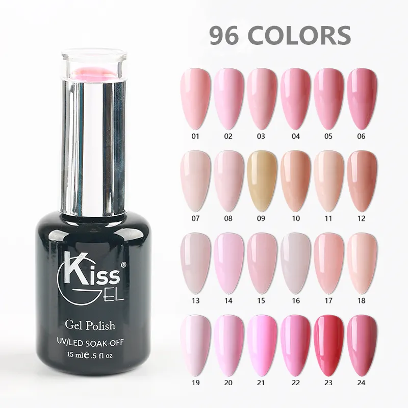 KISSGEL Nail Polish Supplier Wholesale 96 Color Soak Off UV/led Gel Polish