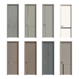 Porte en bois massif au design minimaliste, surface finie, ouverture manuelle - Product Image 5