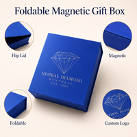 Boîte cadeau pliable écologique FSC avec couvercle magnétique, logo personnalisé, emballage plat pliable pour vêtements, OEM ODM