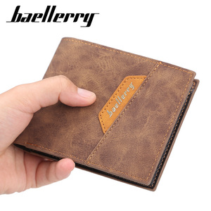 Baellerry <b>Men's</b> Short <b>Wallet</b> Slim Horizontal PU Leather Multi Card Slots Everyday Use - Product Image 1
