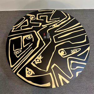 Mesa de centro de arte de pintura de chapa especial de alta calidad de diseño único, decoración de lujo, mesa central redonda para sala de estar - Product Image 3