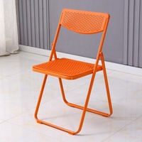 Chaise de bureau portable pliable, chaise de conférence colorée, chaise de formation de bureau avec structure métallique
