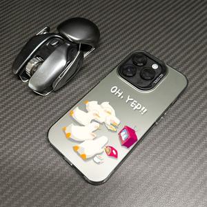 Regarder <span class=keywords><strong>TV</strong></span> Canard Impression Argent Électrolytique Clé TPU PC Housse de Téléphone Portable pour <span class=keywords><strong>Iphone</strong></span> 8 X Xr Xs Max 11 12 13 14 15 16 17 Air - Product Image 4