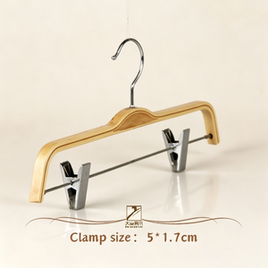 Cintre en <span class=keywords><strong>bois</strong></span> massif avec clip antidérapant pour l'affichage des vêtements - Product Image 2