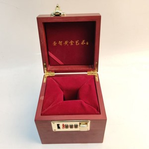 Rosewood jewelry <b>box</b> made using traditional methods, featuring gold jewelry, <b>bracelets</b>, jade beads, and agarwood packaging. - Product Image 4