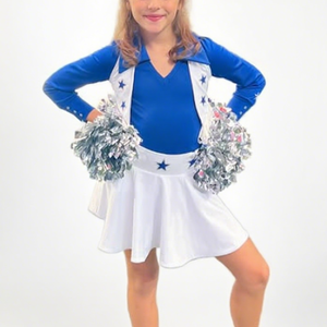 Lycée <span class=keywords><strong>Glee</strong></span> Club fille pom-pom girl Costume bleu Royal Football bébé Costumes Halloween Cosplay étoile pom-pom girl uniformes - Product Image 4