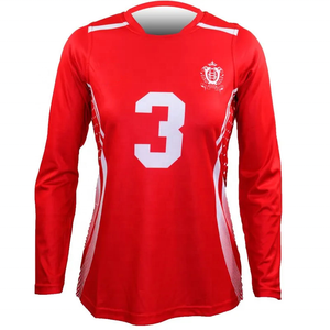 Maglia da pallavolo a manica lunga in Mesh traspirante di alta qualità con mai sbiadire e strizzacervelli caratteristiche Spandex/poliestere - Product Image 5