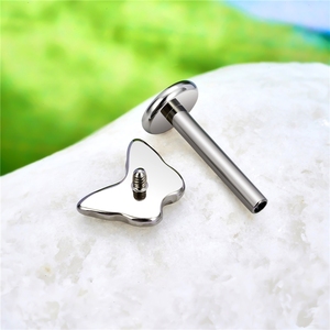 Piercing Labret in Titanio F136 con Filettatura Interna, Anello Monore per Labbra, Orecchio, Cartilagine, Trago, Helix, Gioielli per il Corpo 16G - Product Image 6