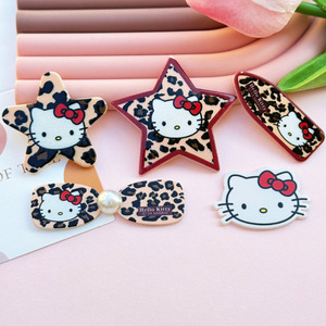 Mùa Thu Mùa Đông Retro Leopard In Kt Mèo Ngọt Ngào Cô Gái Ngôi Sao Năm Cánh Tóc Clip Acrylic DIY Rác Trường Hợp Điện Thoại Máy Tính Lưu Trữ Hộp Trang Trí Nội Thất - Product Image 3