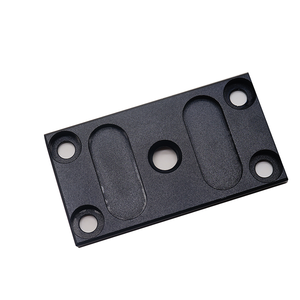 Base de Montaje de Aluminio Fresada por CNC Personalizada con Rosca de 1/4'', Placa Adaptadora Anodizada Negra de Precisión, Fijador Metálico de 5 Orificios - Product Image 2