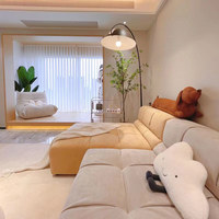 Canapé d'angle moderne de style européen personnalisé pour salon, ensemble de canapés octogonaux en cuir PU pour villa et école