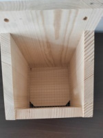 Nichoir pour oiseaux en bois de pin fait main, moderne et simple, prêt à l'emploi, pour jardin et extérieur
