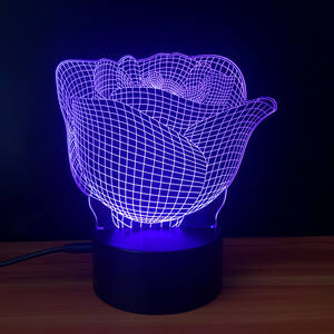 NOVEDAD DE 3D rosa en forma de luz de la noche la Lámpara USB LED luz de estado de ánimo de regalos de decoración para el amante - Product Image 5