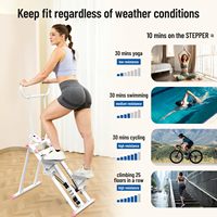 Mini stepper réglable à cadre en acier avec poignée, écran LCD, entraîneur de jambes et fessiers pour la maison, portable, écologique, vente en gros OEM