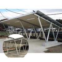 Système de carport solaire étanche, structure de stationnement solaire commerciale à montage au sol