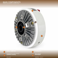Frein à poudre magnétique PBO DC 24V à arbre creux pour machine d'impression et d'emballage, contrôle de tension, conception refroidie par air