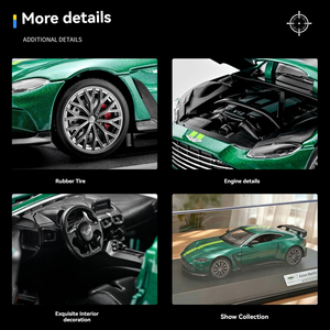Modelo de Auto a Escala 1:24 de Aston Martin V12, Licencia Original RW, Modelo de Aleación de Zinc, Juguete Coleccionable - Product Image 3