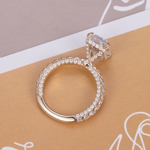 Anillo Solitario Messi MS-769 de Oro de 18k con Diamante Moissanita de 1 Quilate para Mujer - Product Image 6