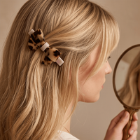 Barrette à cheveux en acétate de cellulose avec nœud, pince décorative pour femmes, accessoires capillaires quotidiens 810078