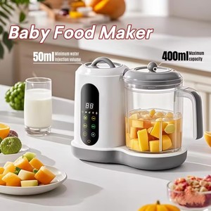 Robot de cuisine multifonction pour bébé : préparation de purées, mixeur électrique, moulin, cuiseur vapeur et cuisson - Product Image 2