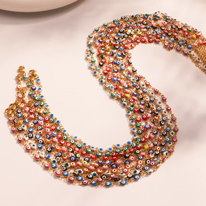 สร้อยคอจี้โมราธรรมชาติชุบทองแท้สแตนเลสเครื่องประดับแฟชั่นสร้อยคอพร้อมดวงตาเคลือบ - Product Image 5