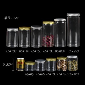 Round Transparent Plastic Food <b>Containers</b> With Aluminum Lid Moisture Proof Freshness Preservation Kitchen Storage For Snacks - Product Image 5