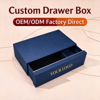 Boîte cadeau en carton rigide personnalisée OEM avec fermeture magnétique, tiroir coulissant, emballage en carton imprimé sur mesure pour bijoux et bougies