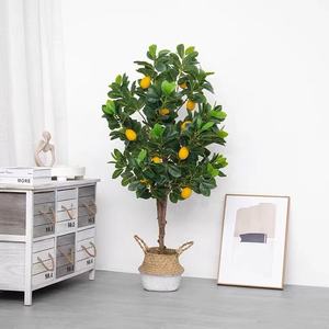Plante artificielle de citronnier en gros avec pot, arbre fruitier simulé, décoration intérieure, bureau, bonsaï - Product Image 3