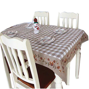 Tovaglie <span class=keywords><strong>di</strong></span> <span class=keywords><strong>cotone</strong></span> ricamato alla moda beige <span class=keywords><strong>di</strong></span> <span class=keywords><strong>natale</strong></span> <span class=keywords><strong>tovaglia</strong></span> da tavola 2020 a buon mercato per la festa <span class=keywords><strong>di</strong></span> nozze - Product Image 1