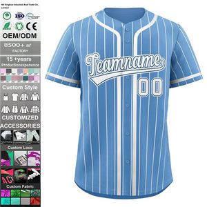 Maillot de baseball et de softball unisexe pour adultes, 100 % polyester, respirant, impression d'équipe, col en V, 220 g, uniforme de softball personnalisé OEM - Product Image 1