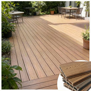 2026 Nuevo Producto Tarima Anti-UV Impermeable Antideslizante para Exteriores Suelo de Madera Compuesta WPC para Terraza - Product Image 1