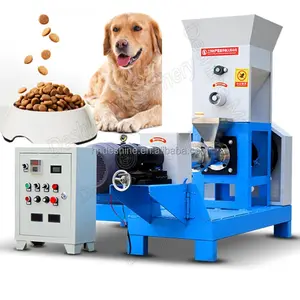 Máquina automática de producción de alimentos para perros, prensa en frío y seco, máquina de fabricación de pellets de extrusión, línea completa para comida para perros y gatos