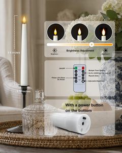 Bougies <span class=keywords><strong>LED</strong></span> sans flamme 3D rechargeables avec station de charge, effet de flamme vacillante, en cire véritable, pour la décoration d'hôtels et de restaurants - Product Image 2