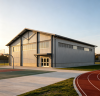 Structure en acier préfabriquée à haute résistance et économique pour salle de football intérieure à montage rapide